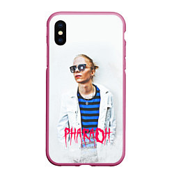 Чехол iPhone XS Max матовый Pharaoh: White side, цвет: 3D-малиновый