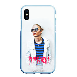 Чехол iPhone XS Max матовый Pharaoh: White side, цвет: 3D-голубой