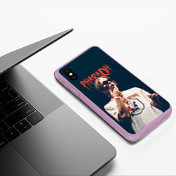 Чехол iPhone XS Max матовый Pharaoh, цвет: 3D-сиреневый — фото 2