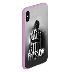 Чехол iPhone XS Max матовый Pharaoh: Black side, цвет: 3D-сиреневый — фото 2