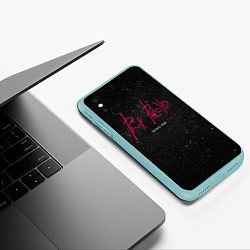 Чехол iPhone XS Max матовый Pink Phloyd: Lonely star, цвет: 3D-мятный — фото 2