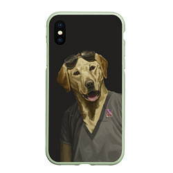 Чехол iPhone XS Max матовый Mr Peanutbutter, цвет: 3D-салатовый