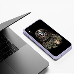 Чехол iPhone XS Max матовый NASA: Death Astronaut, цвет: 3D-светло-сиреневый — фото 2