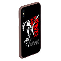 Чехол iPhone XS Max матовый AC/DC: For Those About to Rock, цвет: 3D-коричневый — фото 2