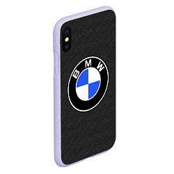 Чехол iPhone XS Max матовый BMW CARBON БМВ КАРБОН, цвет: 3D-светло-сиреневый — фото 2