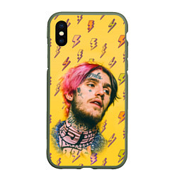 Чехол iPhone XS Max матовый Thunder Lil Peep, цвет: 3D-темно-зеленый