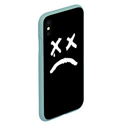 Чехол iPhone XS Max матовый Lil Peep: RIP Smile, цвет: 3D-мятный — фото 2