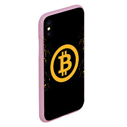 Чехол iPhone XS Max матовый Bitcoin Master, цвет: 3D-розовый — фото 2
