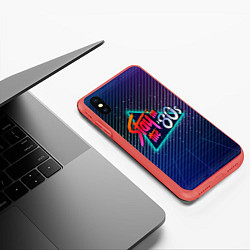 Чехол iPhone XS Max матовый Stay in the 80s, цвет: 3D-красный — фото 2