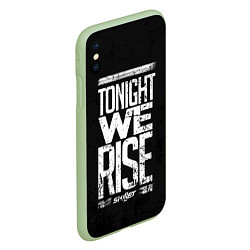 Чехол iPhone XS Max матовый Skillet: We Rise, цвет: 3D-салатовый — фото 2