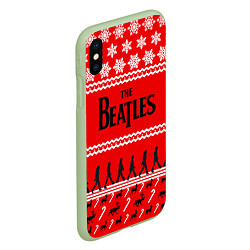 Чехол iPhone XS Max матовый The Beatles: New Year, цвет: 3D-салатовый — фото 2