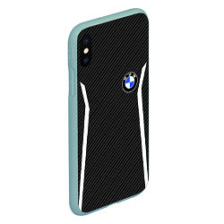 Чехол iPhone XS Max матовый BMW CARBON БМВ КАРБОН, цвет: 3D-мятный — фото 2