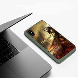 Чехол iPhone XS Max матовый Dark Souls: Dark Knight, цвет: 3D-темно-зеленый — фото 2