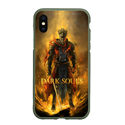 Чехол iPhone XS Max матовый Dark Souls: Flame Knight