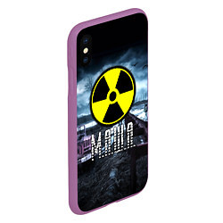 Чехол iPhone XS Max матовый STALKER - МАША, цвет: 3D-фиолетовый — фото 2