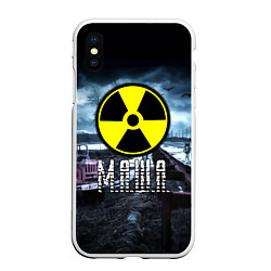 Чехол iPhone XS Max матовый STALKER - МАША, цвет: 3D-белый
