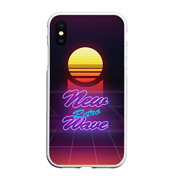 Чехол iPhone XS Max матовый New Retro Wave, цвет: 3D-белый