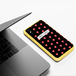Чехол iPhone XS Max матовый True Love, цвет: 3D-желтый — фото 2