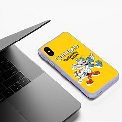 Чехол iPhone XS Max матовый Cuphead: Don't deal with the Devil, цвет: 3D-светло-сиреневый — фото 2