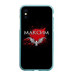 Чехол iPhone XS Max матовый Готический Максим, цвет: 3D-мятный
