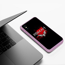 Чехол iPhone XS Max матовый Готический Роман, цвет: 3D-сиреневый — фото 2