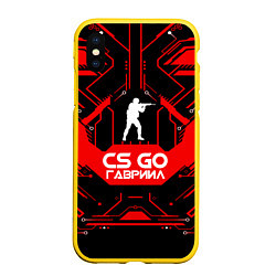 Чехол iPhone XS Max матовый CS:GO - Гавриил, цвет: 3D-желтый