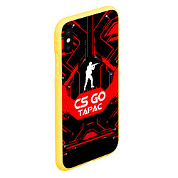 Чехол iPhone XS Max матовый CS:GO - Тарас, цвет: 3D-желтый — фото 2