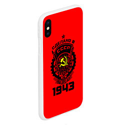 Чехол iPhone XS Max матовый Сделано в СССР 1943, цвет: 3D-белый — фото 2