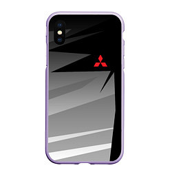 Чехол iPhone XS Max матовый MITSUBISHI SPORT, цвет: 3D-светло-сиреневый