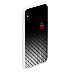 Чехол iPhone XS Max матовый MITSUBISHI SPORT, цвет: 3D-белый — фото 2