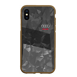 Чехол iPhone XS Max матовый AUDI SPORT, цвет: 3D-коричневый