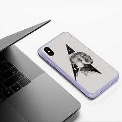 Чехол iPhone XS Max матовый XXXtentacion, цвет: 3D-светло-сиреневый — фото 2