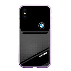 Чехол iPhone XS Max матовый BMW SPORT БМВ СПОРТ, цвет: 3D-сиреневый