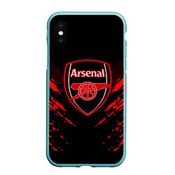 Чехол iPhone XS Max матовый Arsenal FC: Sport Fashion, цвет: 3D-мятный