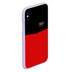 Чехол iPhone XS Max матовый Audi R&B, цвет: 3D-светло-сиреневый — фото 2