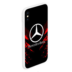 Чехол iPhone XS Max матовый Mercedes-Benz: Red Anger, цвет: 3D-белый — фото 2