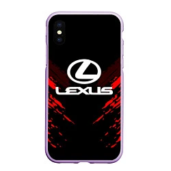 Чехол iPhone XS Max матовый Lexus: Red Anger, цвет: 3D-сиреневый