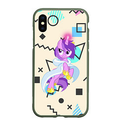 Чехол iPhone XS Max матовый My Little Pony, цвет: 3D-темно-зеленый