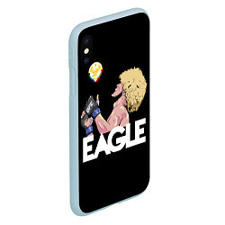 Чехол iPhone XS Max матовый Eagle Khabib, цвет: 3D-голубой — фото 2