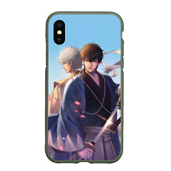 Чехол iPhone XS Max матовый Gintama, цвет: 3D-темно-зеленый