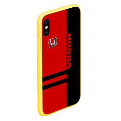 Чехол iPhone XS Max матовый Honda: Red Style, цвет: 3D-желтый — фото 2