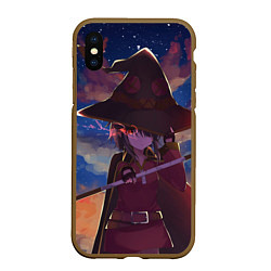 Чехол iPhone XS Max матовый KonoSuba, цвет: 3D-коричневый