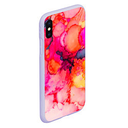 Чехол iPhone XS Max матовый Весенние краски, цвет: 3D-светло-сиреневый — фото 2