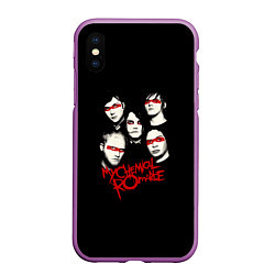 Чехол iPhone XS Max матовый My Chemical Romance Boys, цвет: 3D-фиолетовый