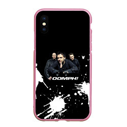Чехол iPhone XS Max матовый Группа OOMPH!, цвет: 3D-розовый