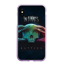 Чехол iPhone XS Max матовый In Flames: Battles, цвет: 3D-сиреневый