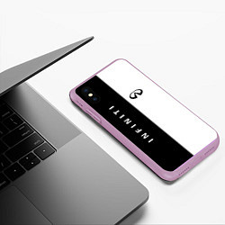 Чехол iPhone XS Max матовый Infiniti: Black & White, цвет: 3D-сиреневый — фото 2