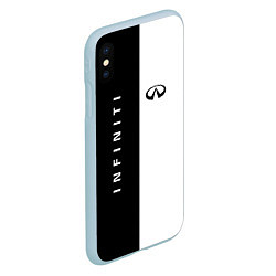 Чехол iPhone XS Max матовый Infiniti: Black & White, цвет: 3D-голубой — фото 2