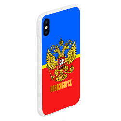 Чехол iPhone XS Max матовый Новосибирск: Россия, цвет: 3D-белый — фото 2