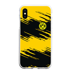 Чехол iPhone XS Max матовый BVB 09: Yellow Breaks, цвет: 3D-белый